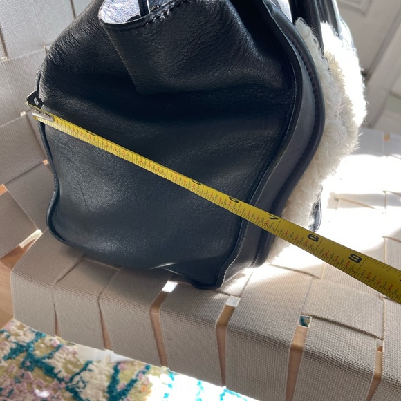 CELINE mini luggage tote bag in leather/shearling - Picture 9 of 15